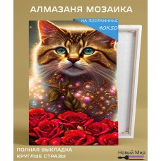 Алмазная мозаика 40x50 на подрамнике 